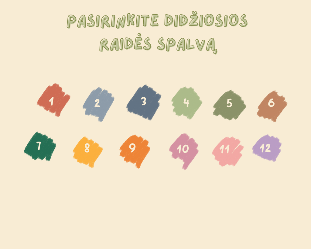 spalvų pasirinkimas