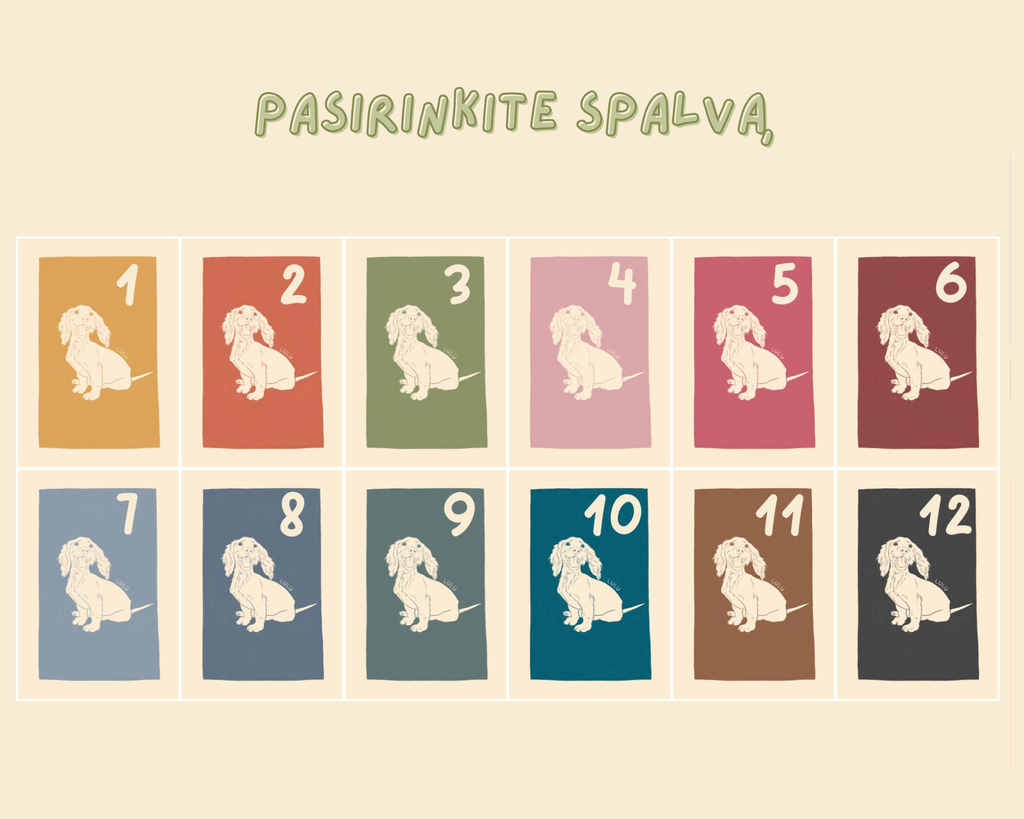 Personalizuotas Augintinio Plakatas su Spalvotu Fonu